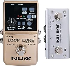 NUX Loop Core Deluxe Guitar Looper Pedal, with NMP-2 Footswitch, 8 Hours with Unlimited Layers, 24-Bit