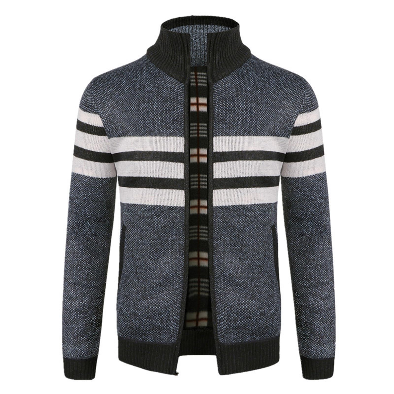 Sweater Men Cotton-for Men's Autumn and Winter 2025 Korean Style Casual and Fashionable Knitted Sweaters and Jackets