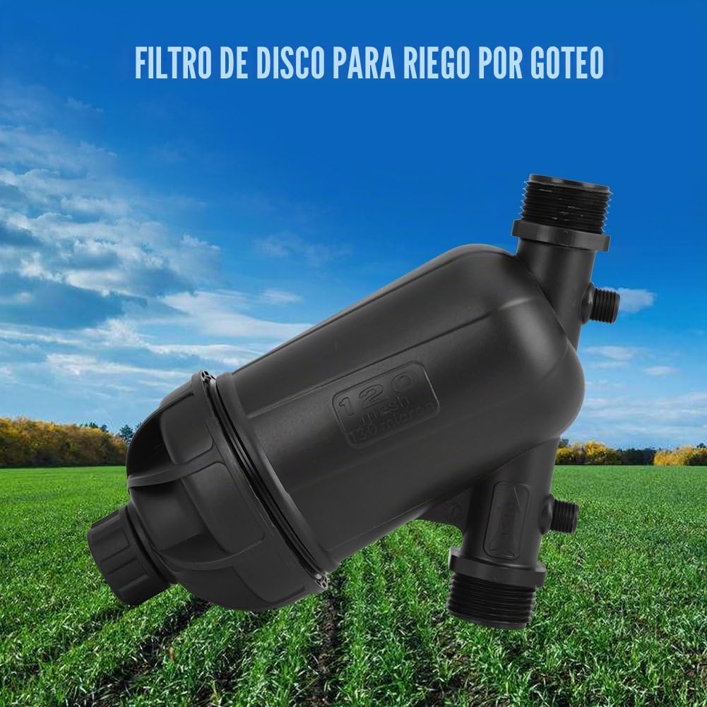 Filtro de Disco de Gran Capacidad, 120 Filtro de Disco de Nivel Mesh / 130 micrones para riego por Goteo Agricultura Jardín de riego de césped