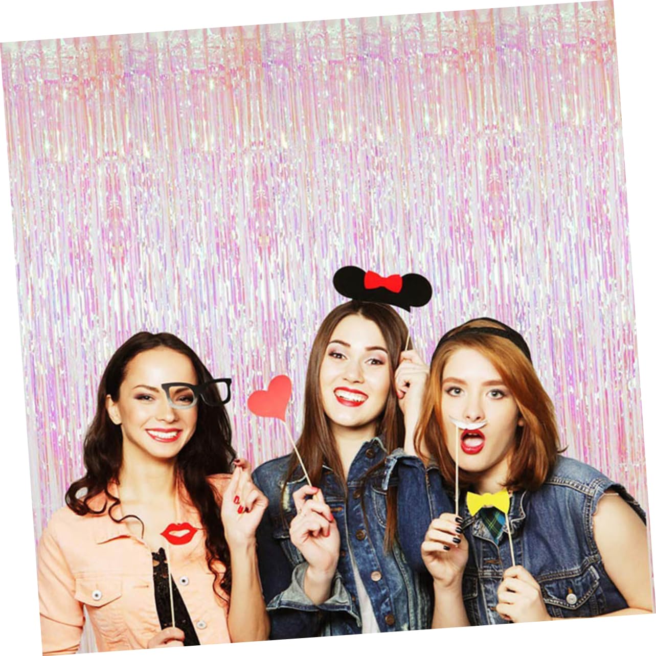 HEALLILY Rain Tassel Curtains Plastic Party Background Wall for Birthday Decorations