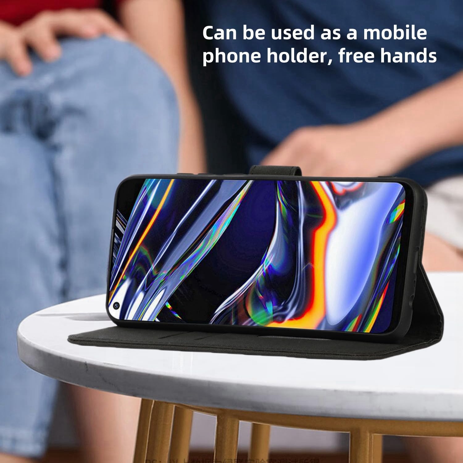 BRAND SET Custodia Portafoglio In Pelle PU Per Google Pixel 9 Pro - Con Chiusura Magnetica, Slot Carte E Supporto, Colore Nero - 3