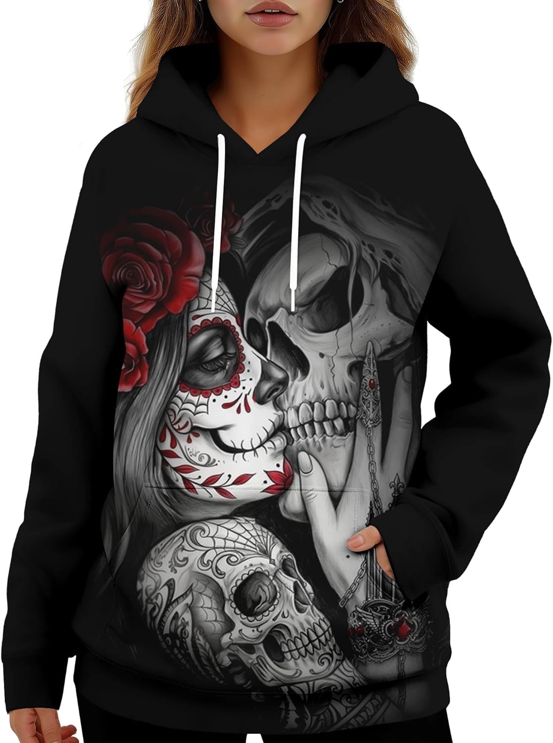 HIVICHI Graphic Hoodies for Women Cute Printed Funny Designed Trendy Cool Colorful Novelty Fashion Pullover Hooded Sweatshirt