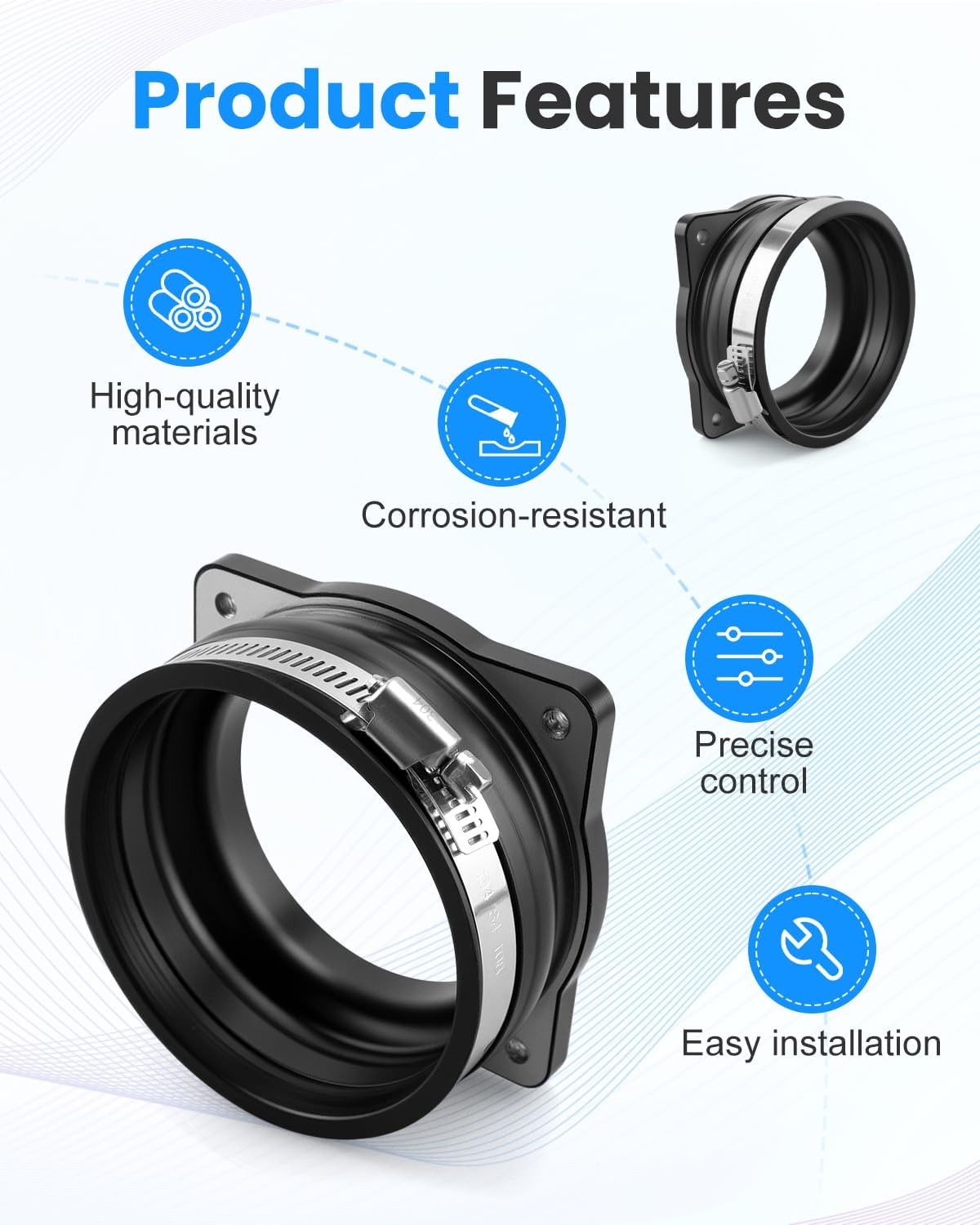 Throttle Control Isolator with Clamp Fit for Mercury Outboard 200HP-400HP Verado & Verado Pro, Replace 8M0113513 87928815T