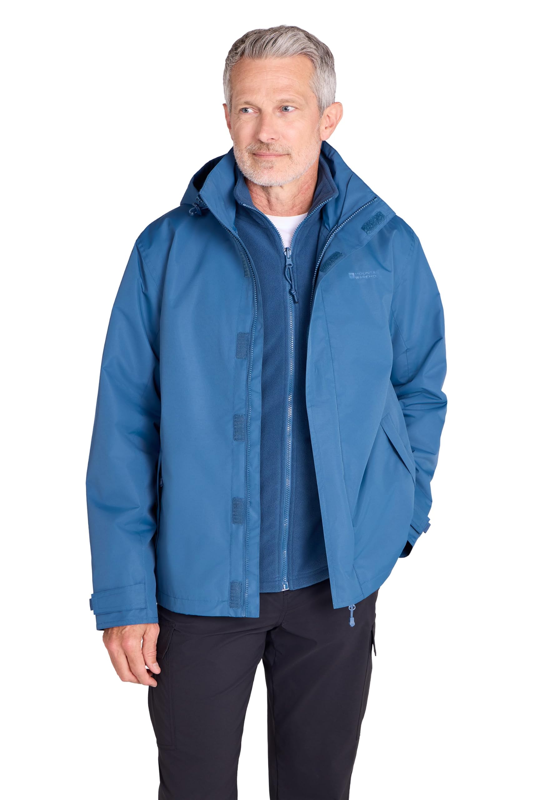 Mountain Warehouse Fell Mens 3 in 1 Jacket Dark Blue L