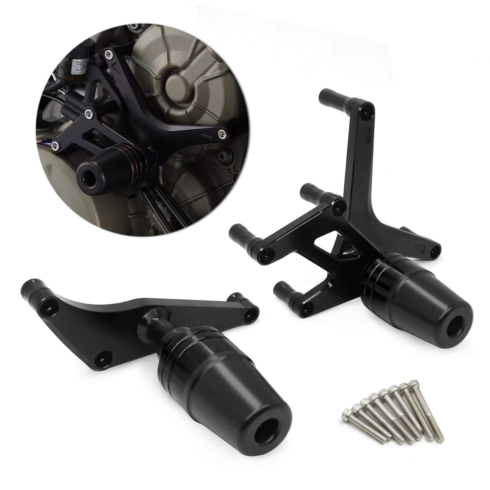 Buy Worldmotop Engine Frame Sliders Fairing Crash Pad for Ducati Street