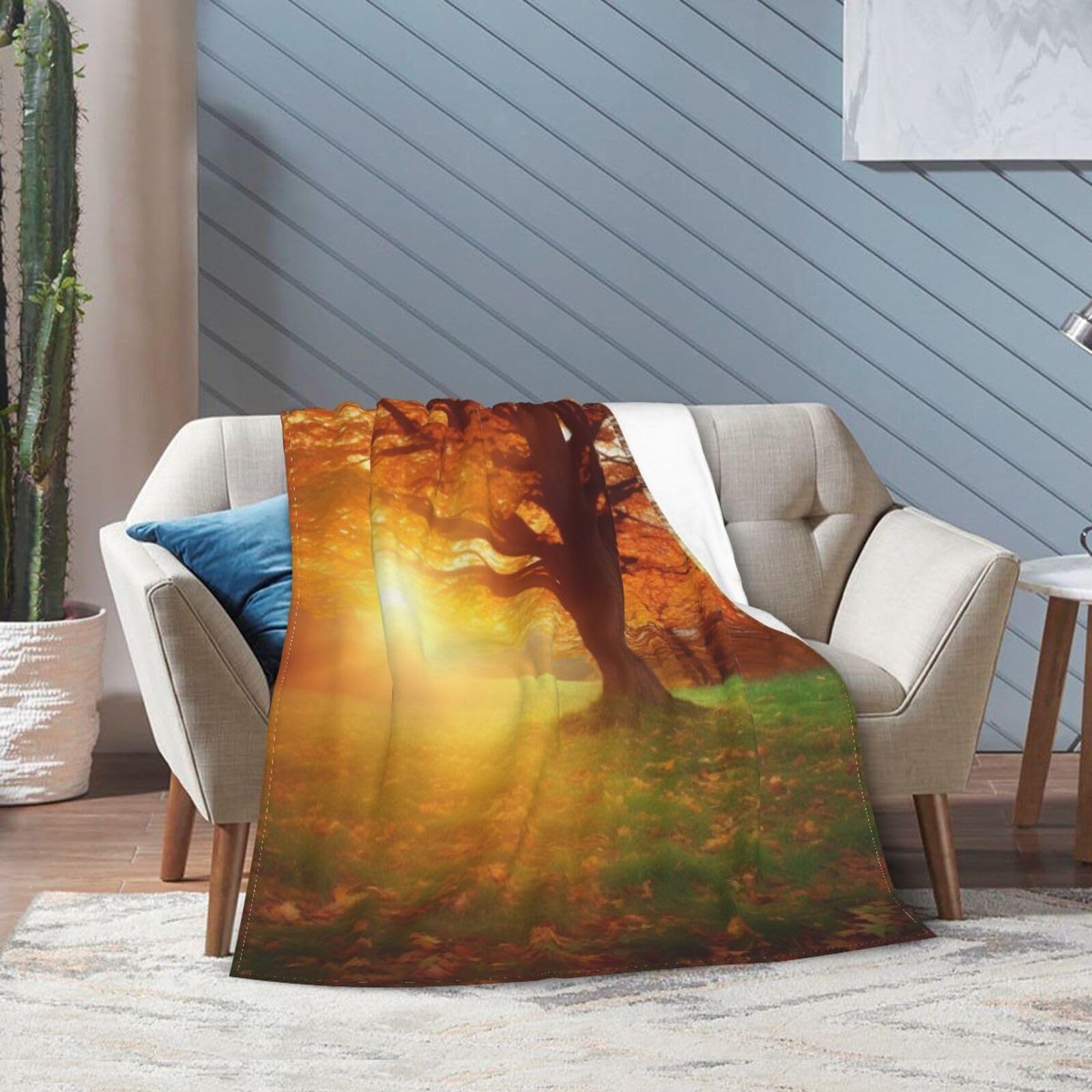Couverture micro ultra douce KHiry 203x152 cm pour lit et canapé