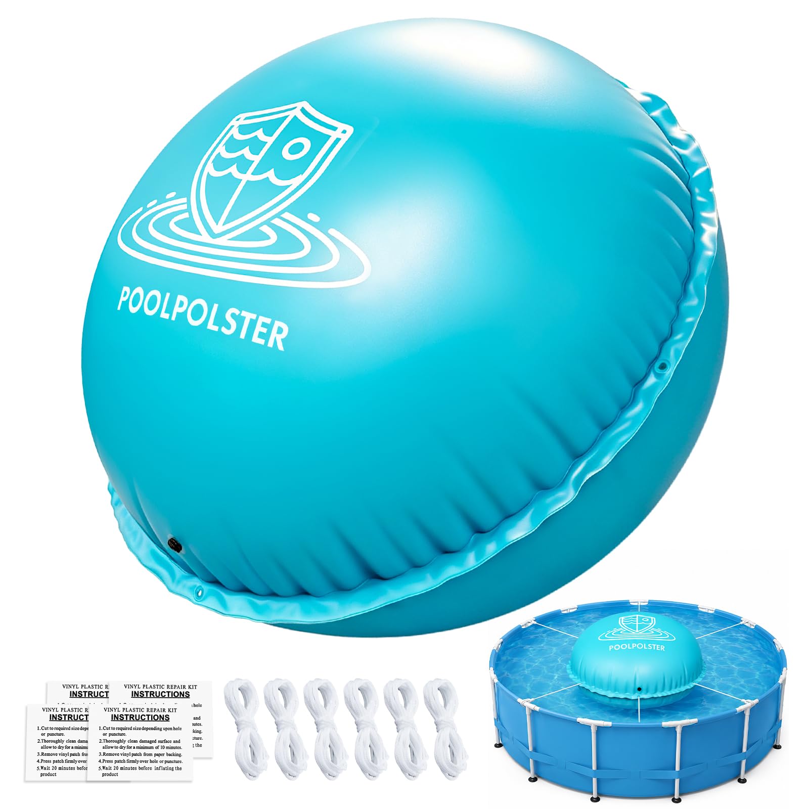 SUNYRISY Cuscino ad aria per piscina, resistente all'inverno, rotondo