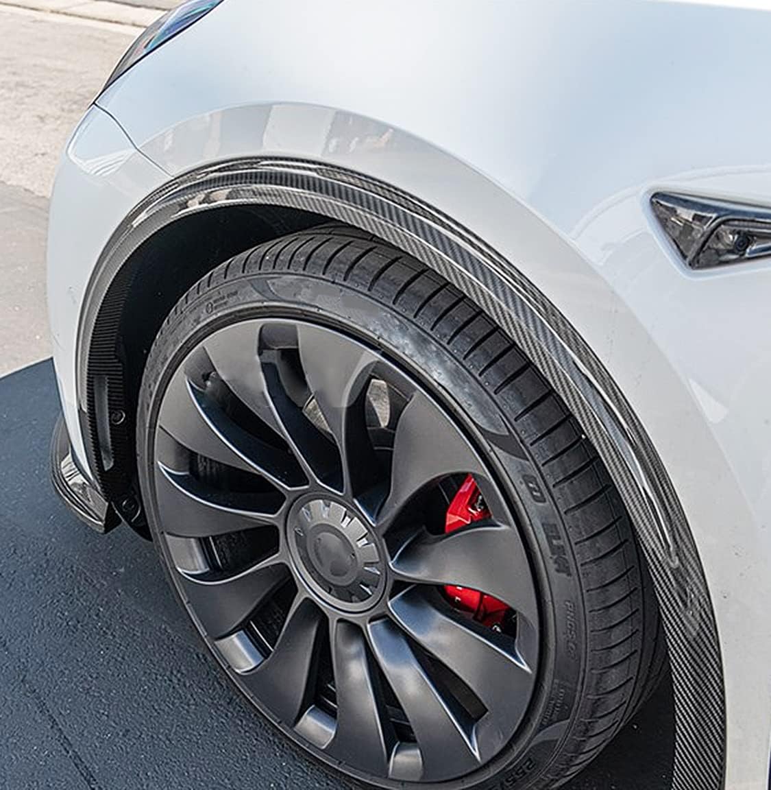 JCING Model Y Carbon Fiber Wheel Arch for Tesla Model Y 20192023 Front and Rear Wheel Arch