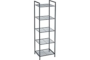SONGMICS 5-Tier Slim Metal Tower Rack