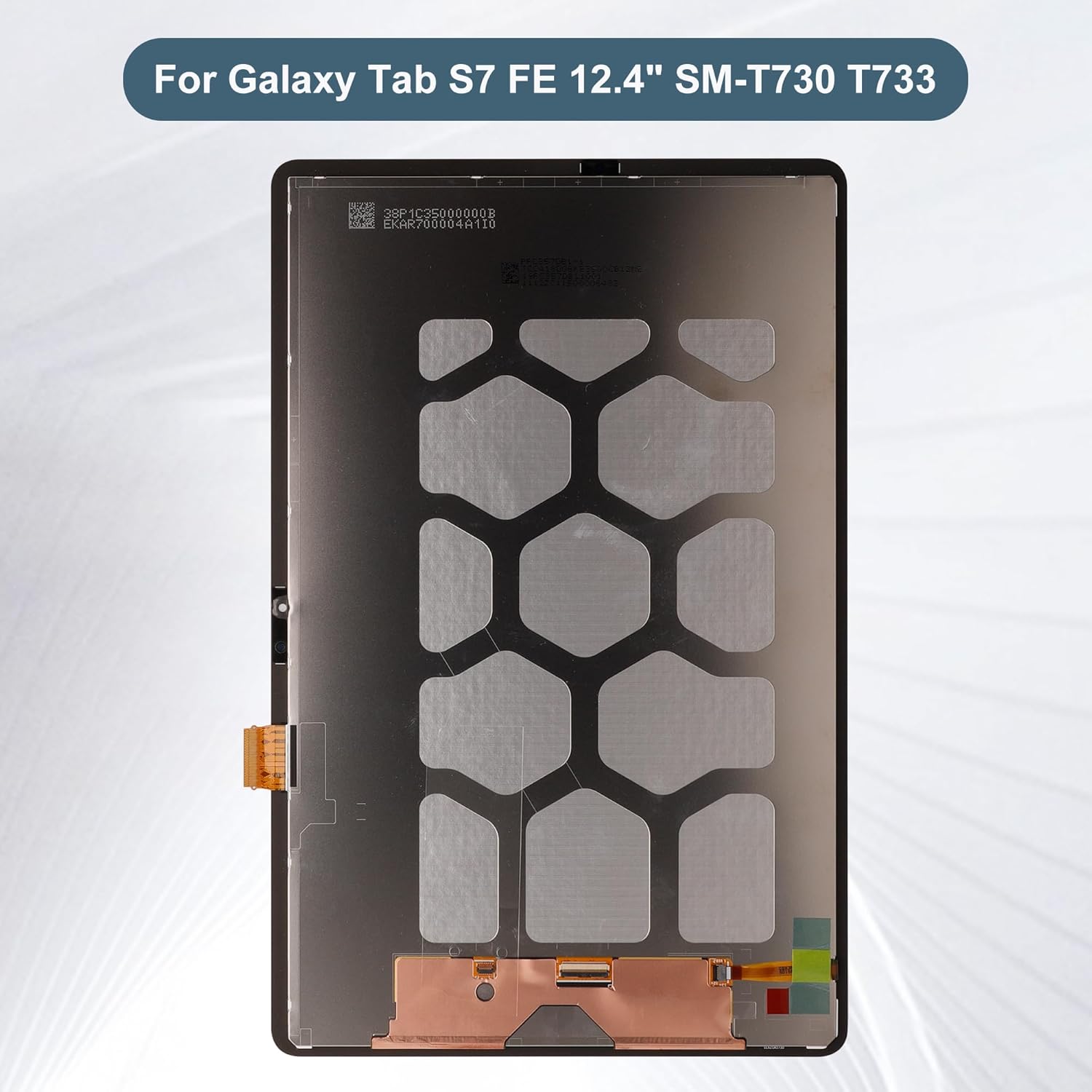 LCD Display Touch Screen Digitizer Assembly Repair Replacement for Samsung Galaxy Tab S7 FE 12.4" SM-T730 T733 T736 T738U T735 T737 with Tools（Black）