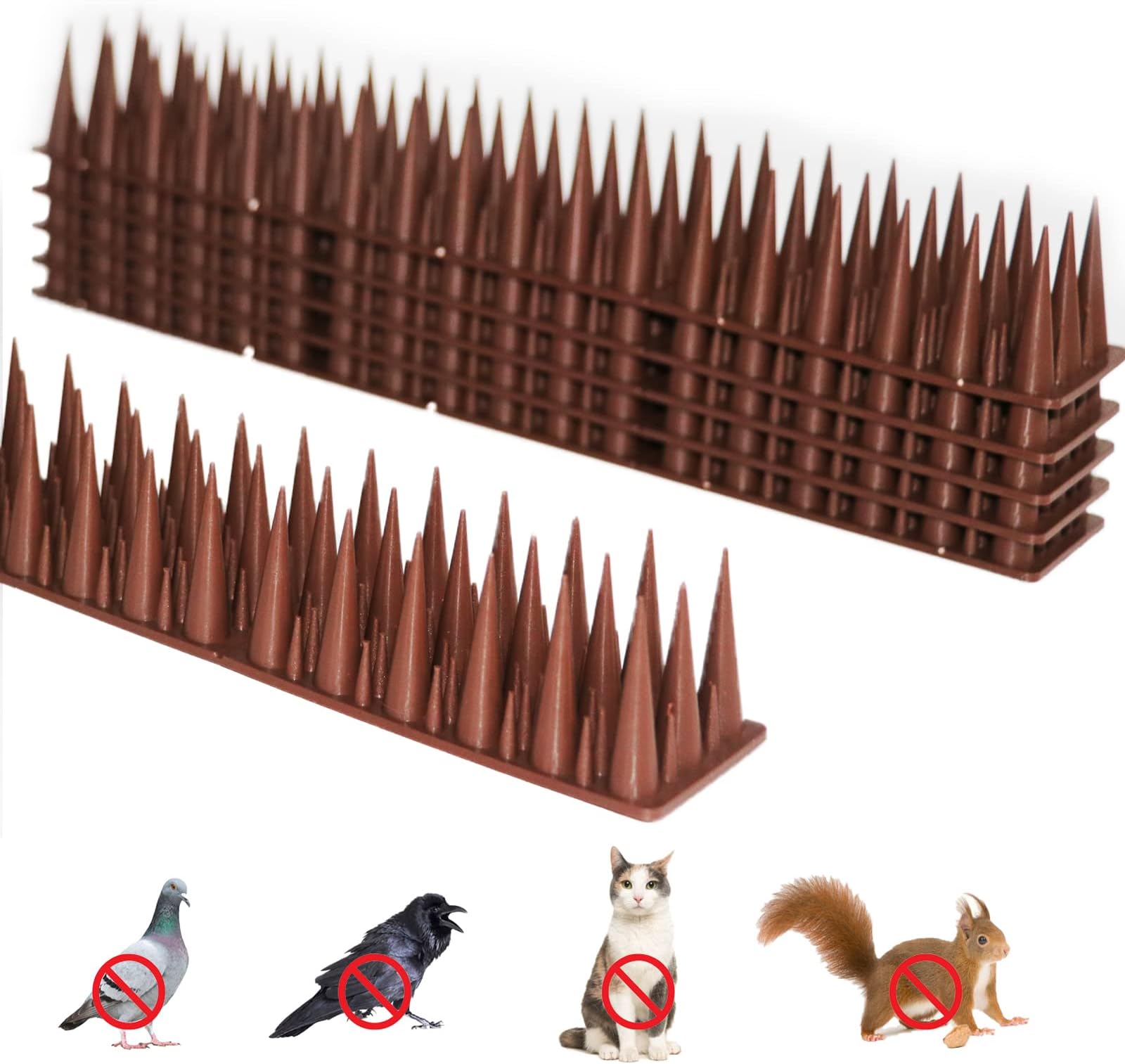 EXLECO Répulsif Anti-pigeons En Acier Inoxydable 3,9 M - Pics Anti-pigeons - Protection Contre Les Pigeons - Pour Gouttière, Rebord De Fenêtre, Chat, Moineau - Transparent