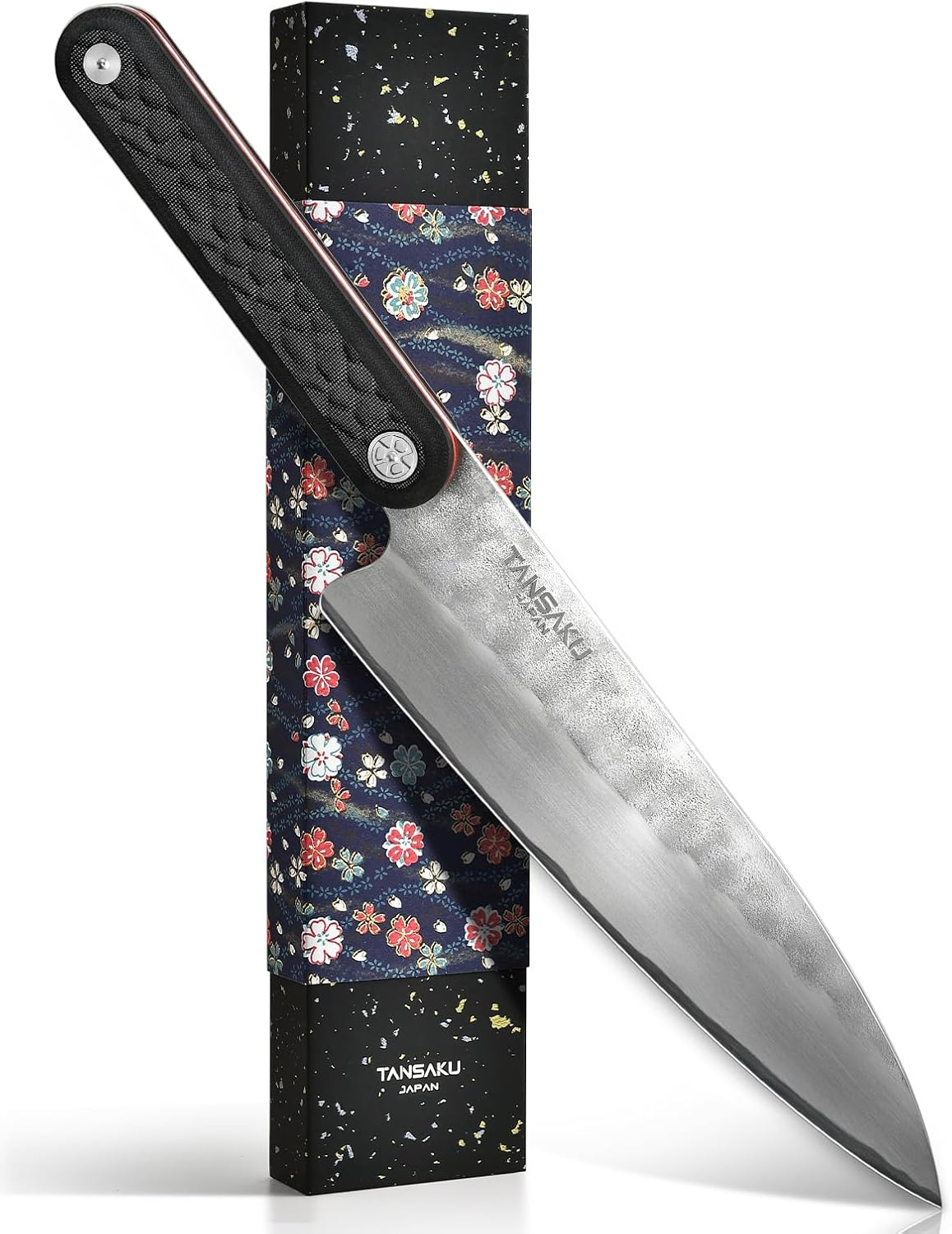 Chef Knife in Japanese High Carbon Stainless Steel, 8 Inch Ultra Sharp Hand Forged Japanese Chef's Knife, Professional Kitchen Cooking Knife with Non-slip G10 Handle, Meat Cutting Knife & Gifts Box