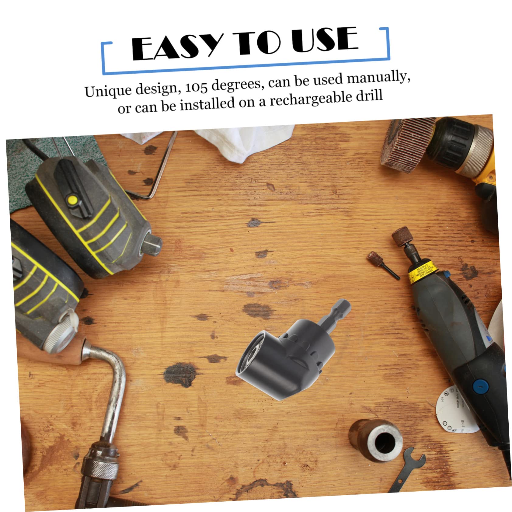 HOMSFOU 3pcs Angle Driver 105 Degree Electric Screwdriver Angle Drill Attachment Adapter Home Professional Tool