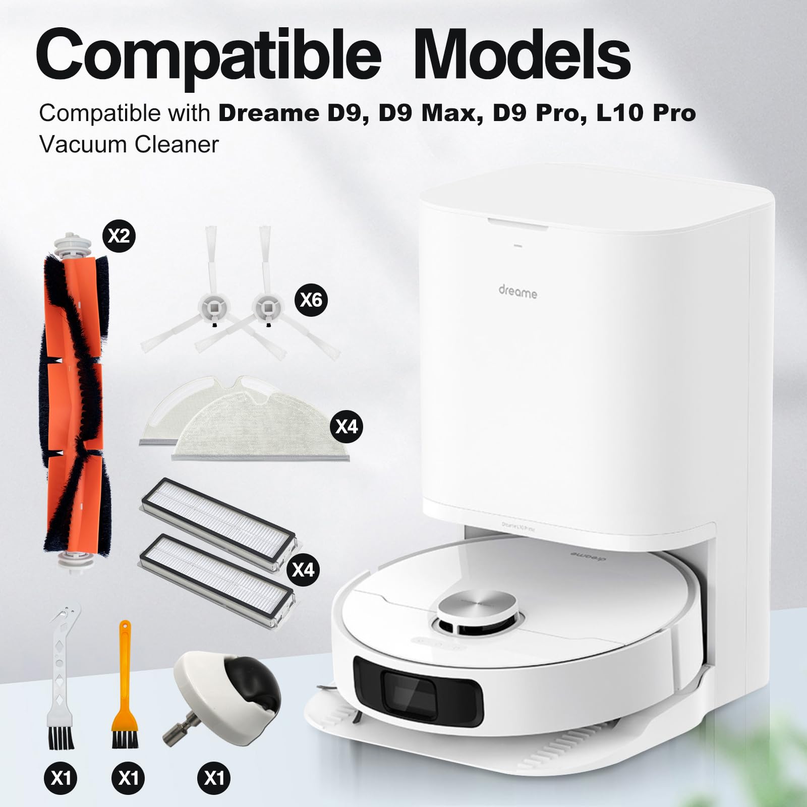 Heykewi Kit D'accessoires Pour LEFANT M1 Robot Aspirateur, 1 Brosse