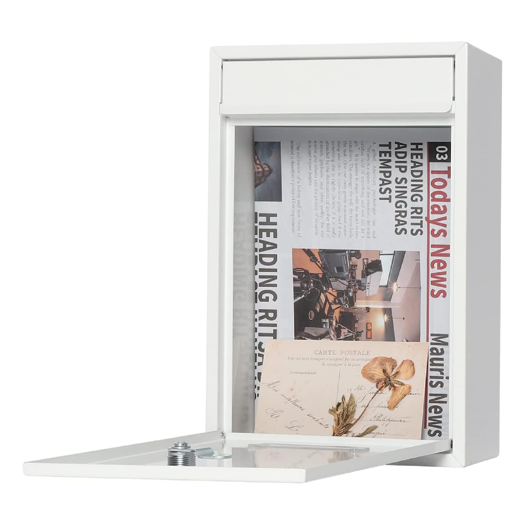 Kippen 10006AC - Cassetta Postale Modello "MAIL" di Colore Crema. Dimensioni: 320x215x90mm.