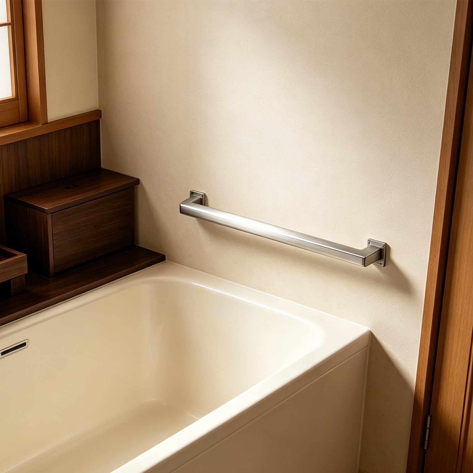 Fkxsxaz Women's Safety Handle For Bathtub, 1Ft-20Ft Staircase Handrail Indoor Stairs, Modern Hand Rails And Grab Bar Kit, Non-Slip Wall Mount Railings Indoor/Outdoor Steps(1Ft/0.3M)
