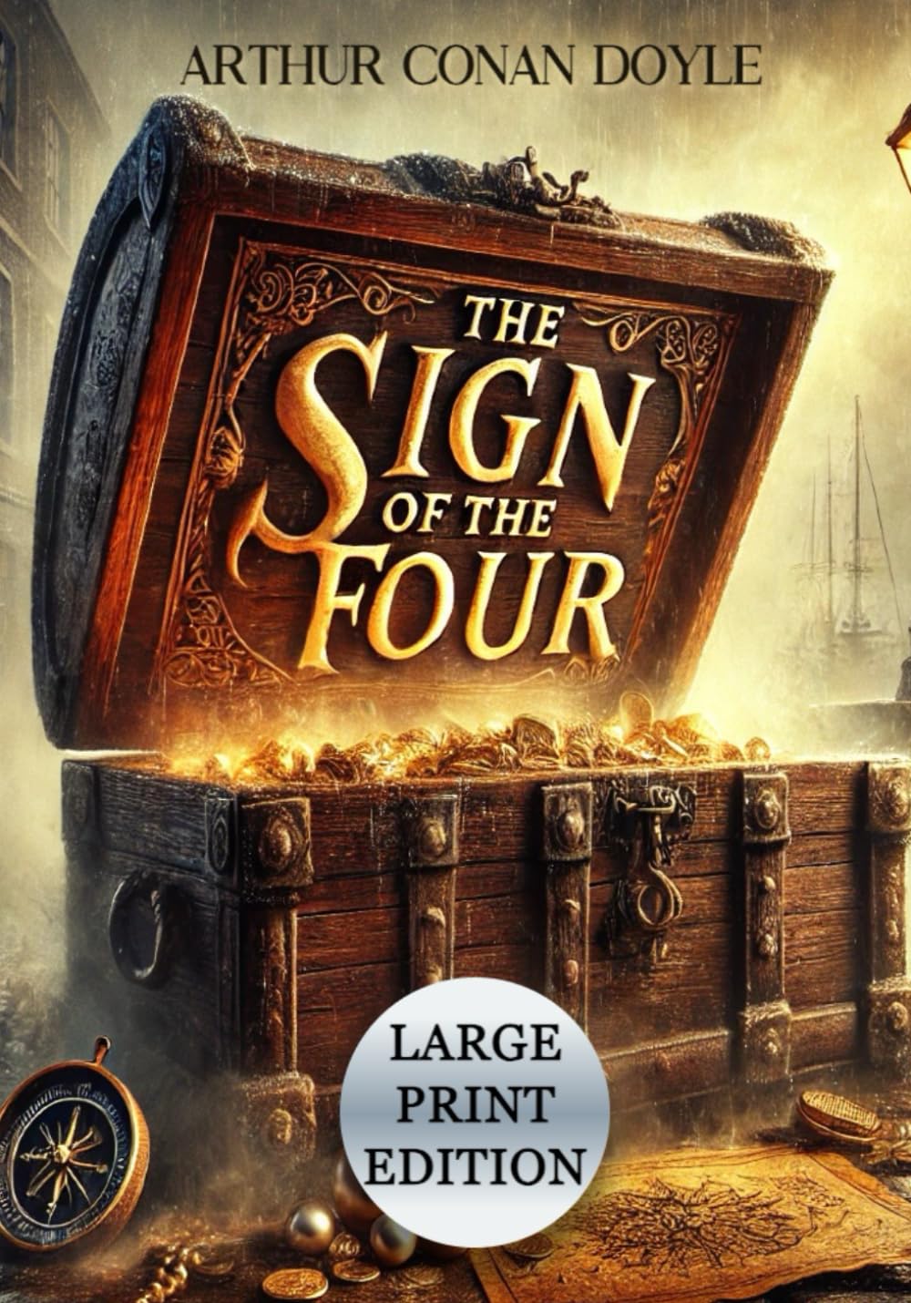 The Sign of the Four (Large Print Edition): The quest for truth and wealth entwined with betrayal, danger, and the shadows of the past