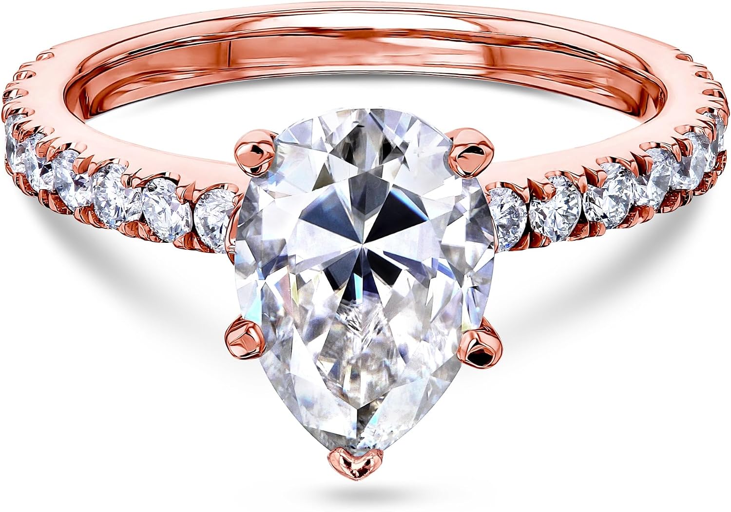 Kobelli 2.1ct Pear Moissanite Ring - rose-gold / 11.0 / Forever One D-E-F