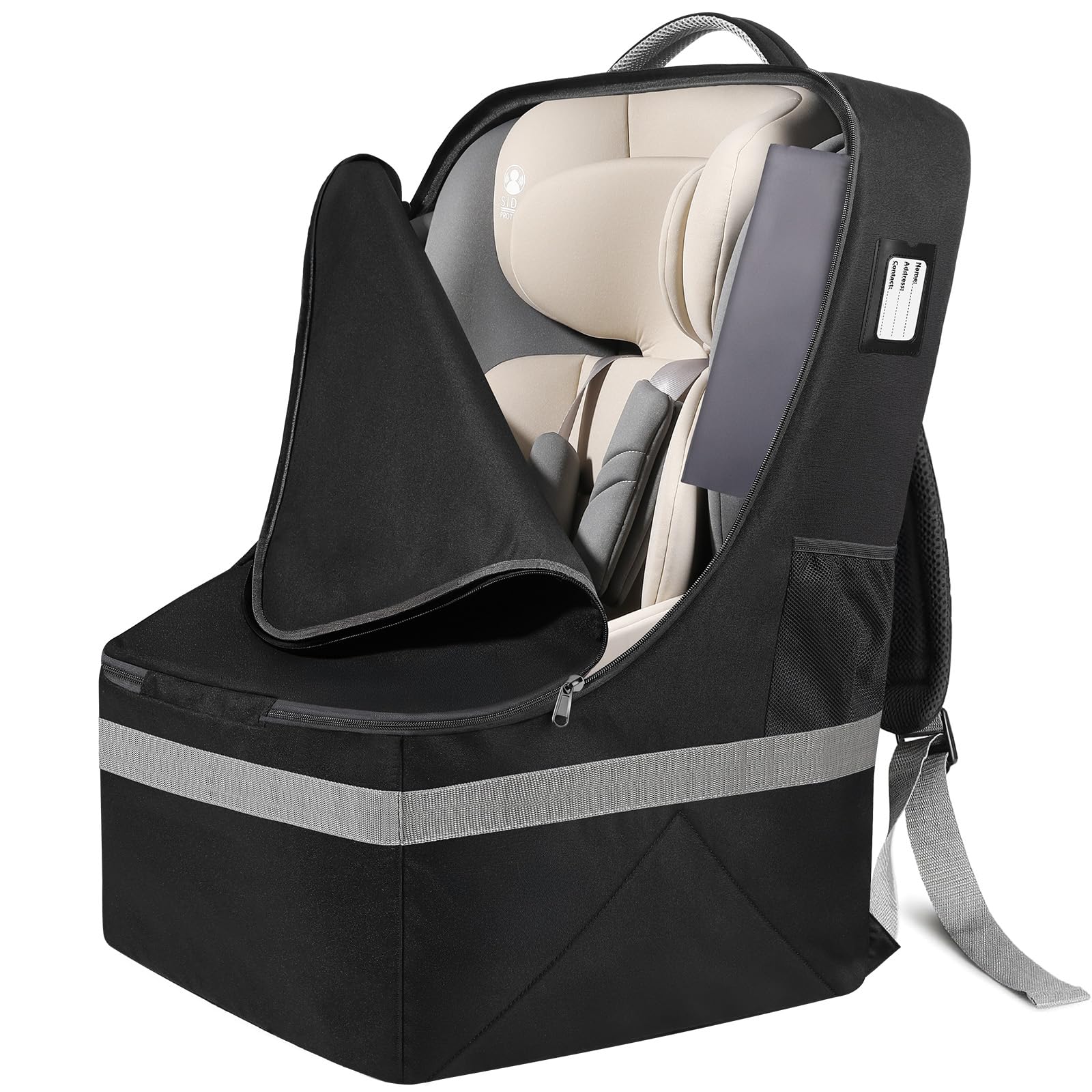 Photo 1 of Padded Car Seat Travel Bag For Airplane: Backpack Car Seat Cover for Air Travel, Carseat Bag With Shoulder Strap for Infant Car Seats, Boosters & Carriers, Flying Accessories For Gate & Baggage Check