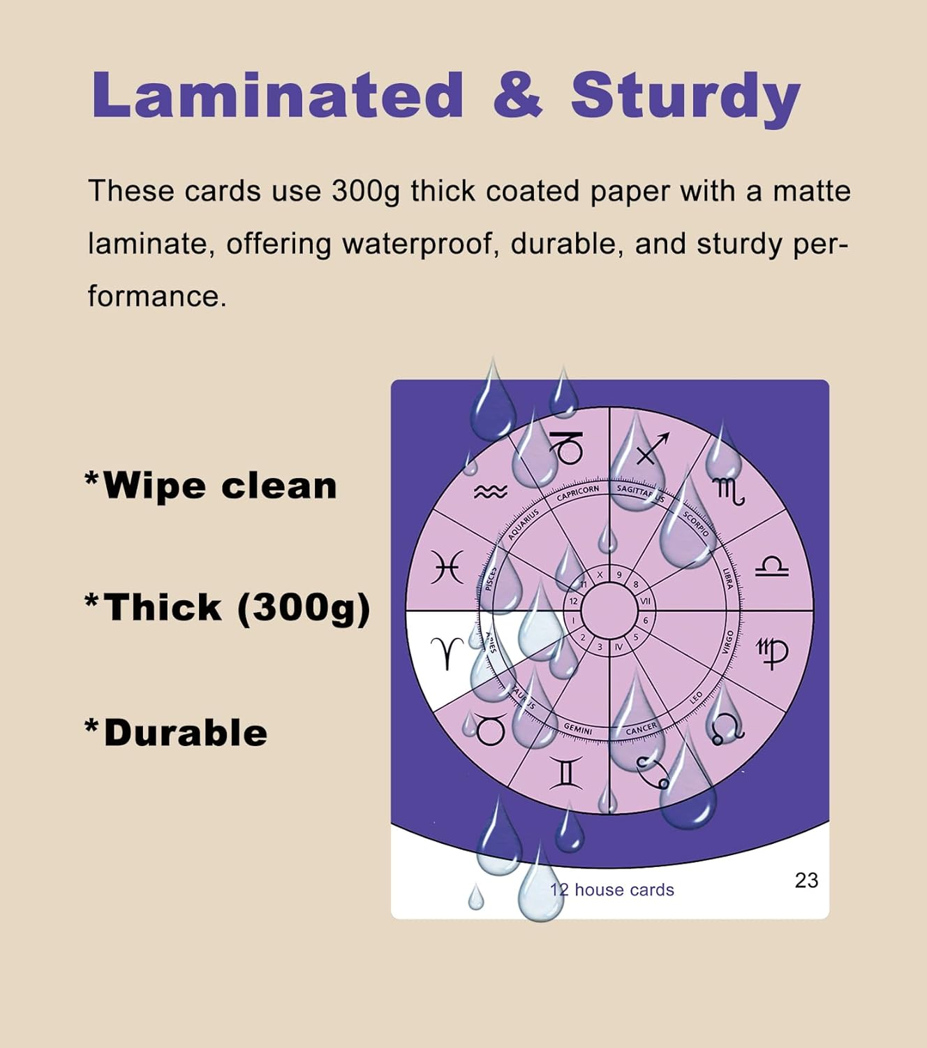 Astrology Learning Oracle Cards | Reading Playing Cards Deck | Astrology Flash Cards Flashcards