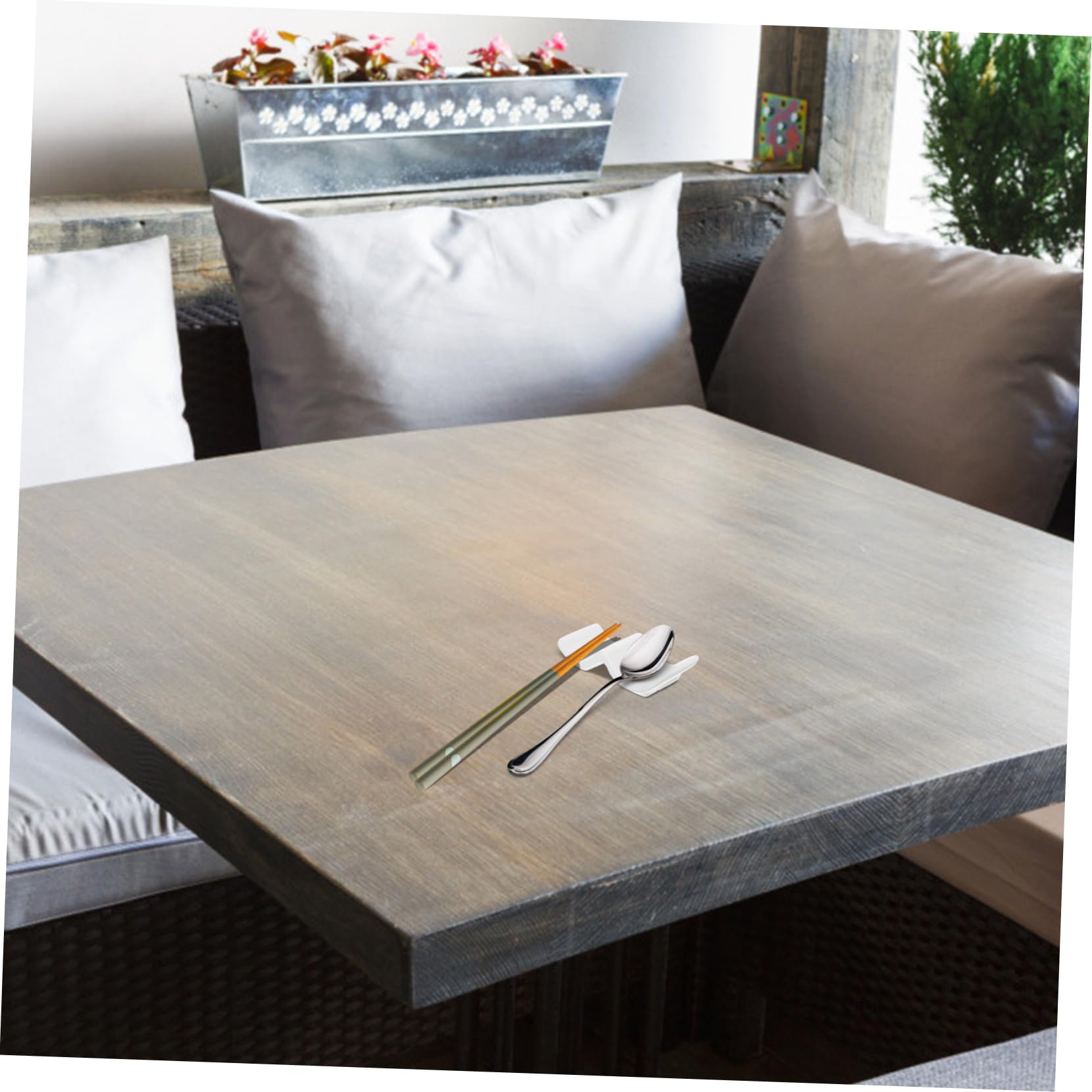 PRETYZOOM Set 10 Pezzi Appoggia Posate in Ceramica Bianca, Supporto per Bacchette, Cucchiai e Forchette per Cucina e Ristorante, Design Elegante e Funzionale