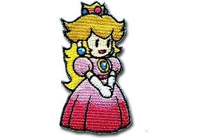 Princess Peach Cartoon Comic Patch Iron on or Sewing Badge Embroidery Mario Luigi Yoshi Goomba