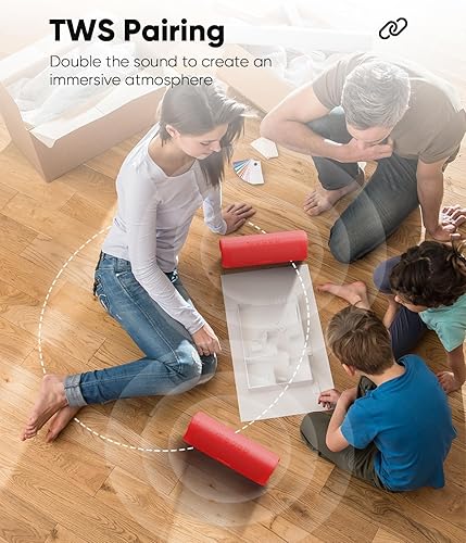 Miniatura 5 de BolaButty Altavoz Bluetooth con sonido HD, inalámbrico portátil, IPX5 impermeable, hasta 20 horas de reproducción, emparejamiento TWS, BT5.3, para