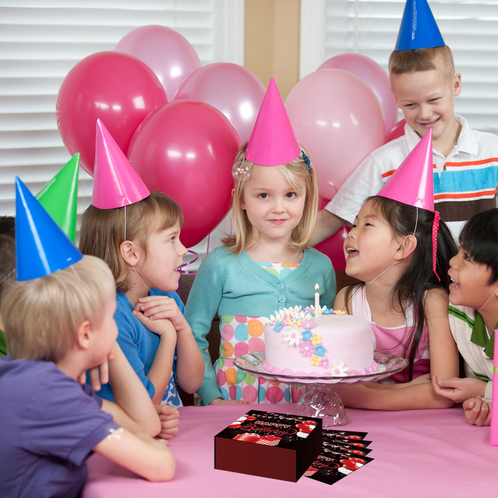 Kotkiddy 20 Pièces Accessoires De Fête D'anniversaire Serviettes Joyeux Anniversaire Designs Colorés Serviettes En Papier Jetables Dîner Pique-Nique Cocktail Décoration D'anniversaire