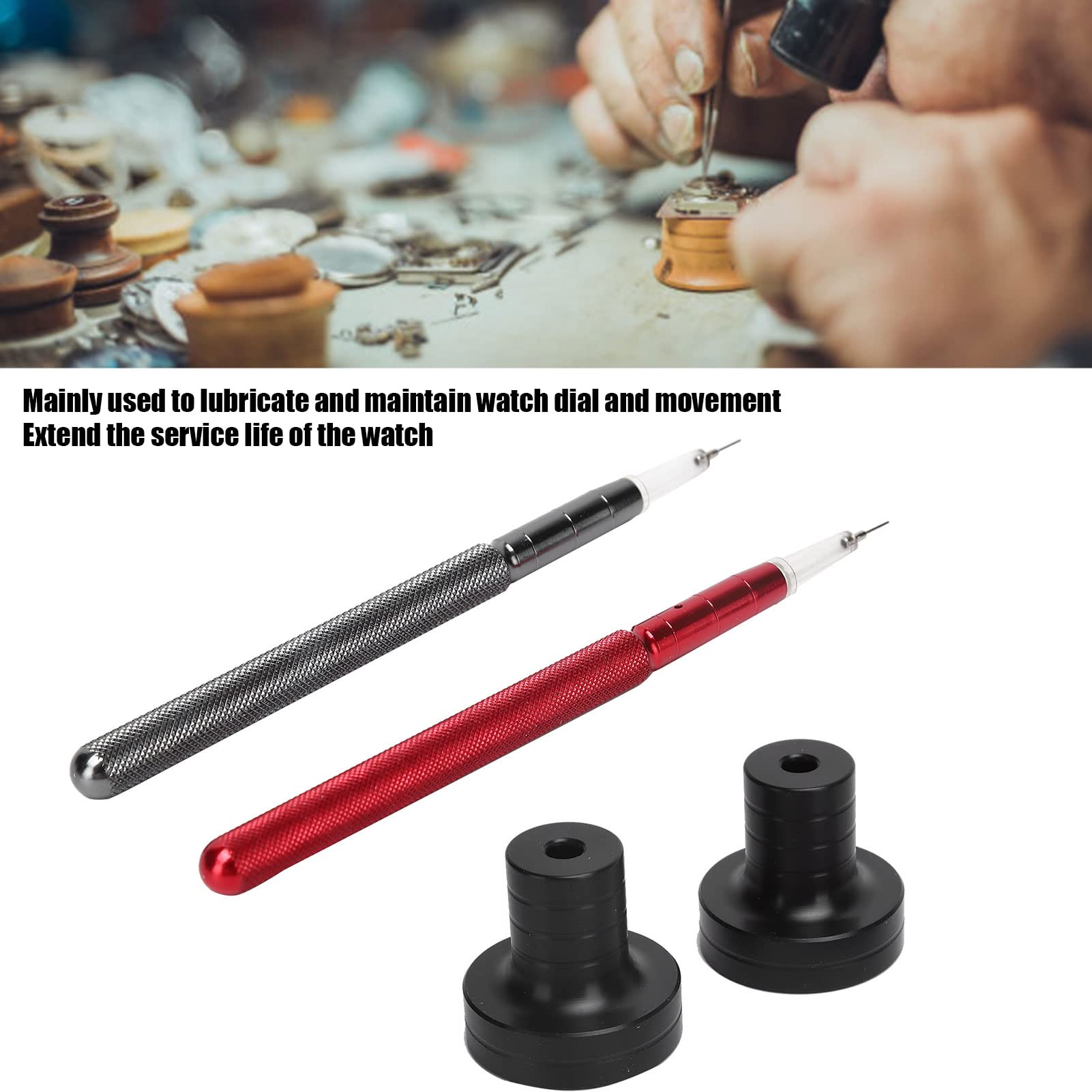 Lubrificante per orologi automatico, sicuro Eco Fiendly Lubrificante per orologi Firm lega portatile professionale con base per la casa per negozio di riparazione di orologi