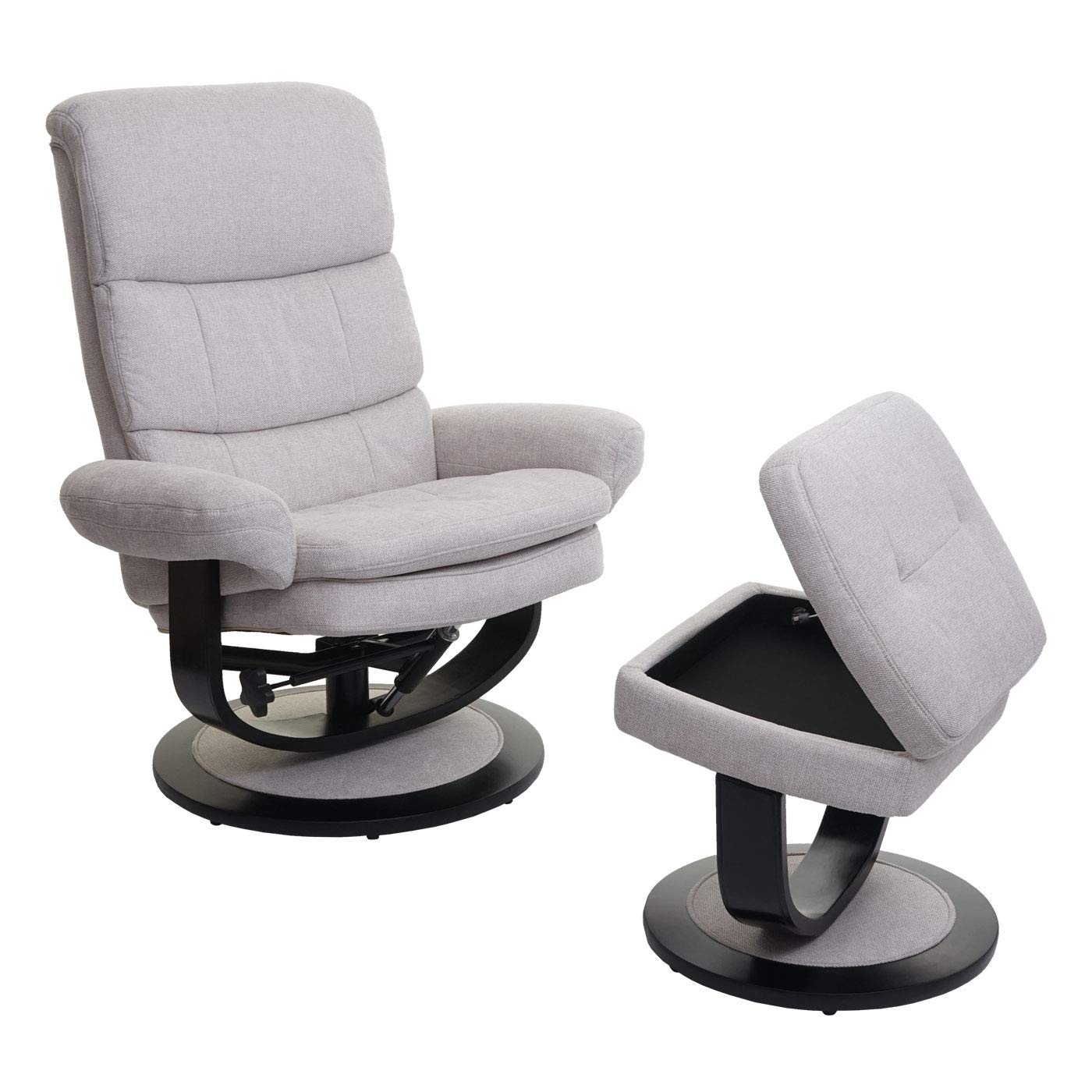 Mendler HWC-C16 - Sillón de relax (con compartimento de almacenamiento), color beige
