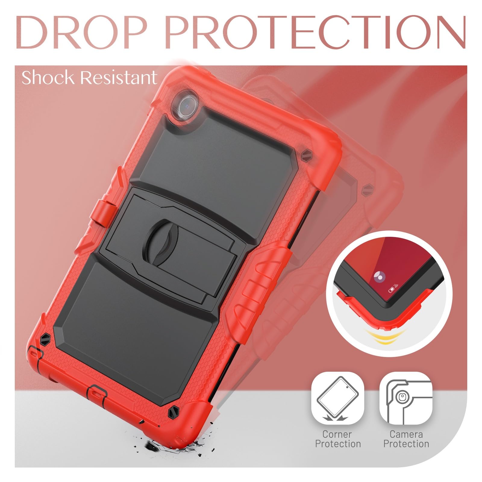 Custodia protettiva per tablet PC compatibile con Lenovo Tab M11 TB330FU/Lenovo Xiaoxin Pad 2024 TB331FC, custodia protettiva antiurto integrale con pellicola protettiva, custodia per tablet con