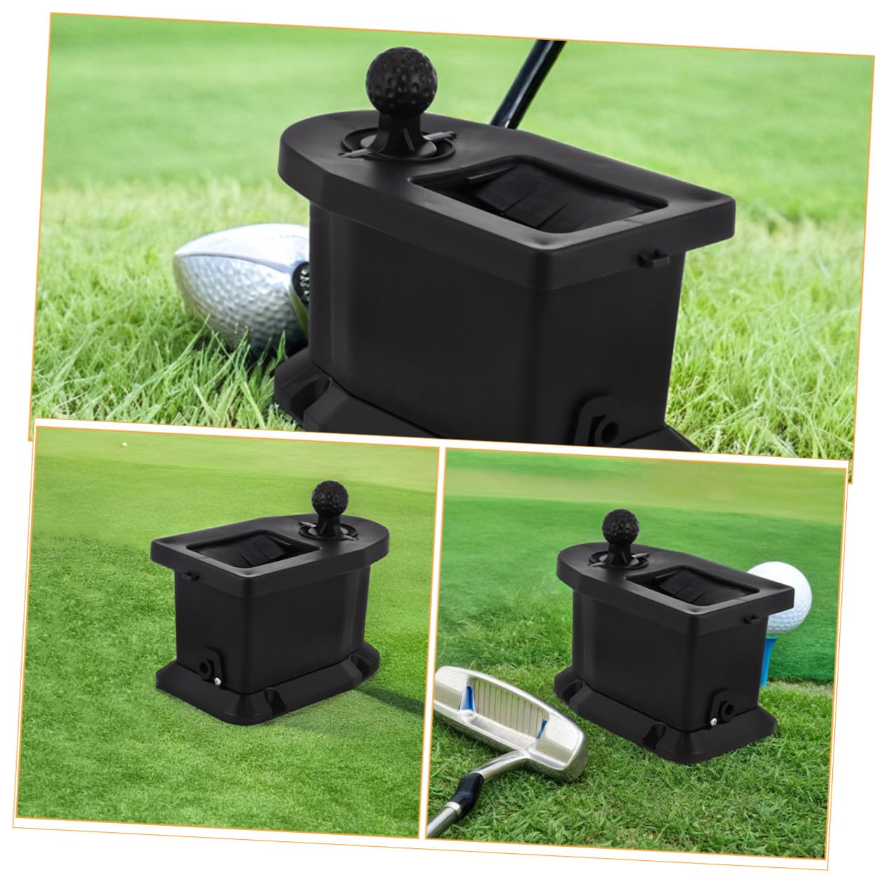 BESPORTBLE Limpiador de Golf Cubo de Limpieza de Bolas de Golf Personal el plastico Negro