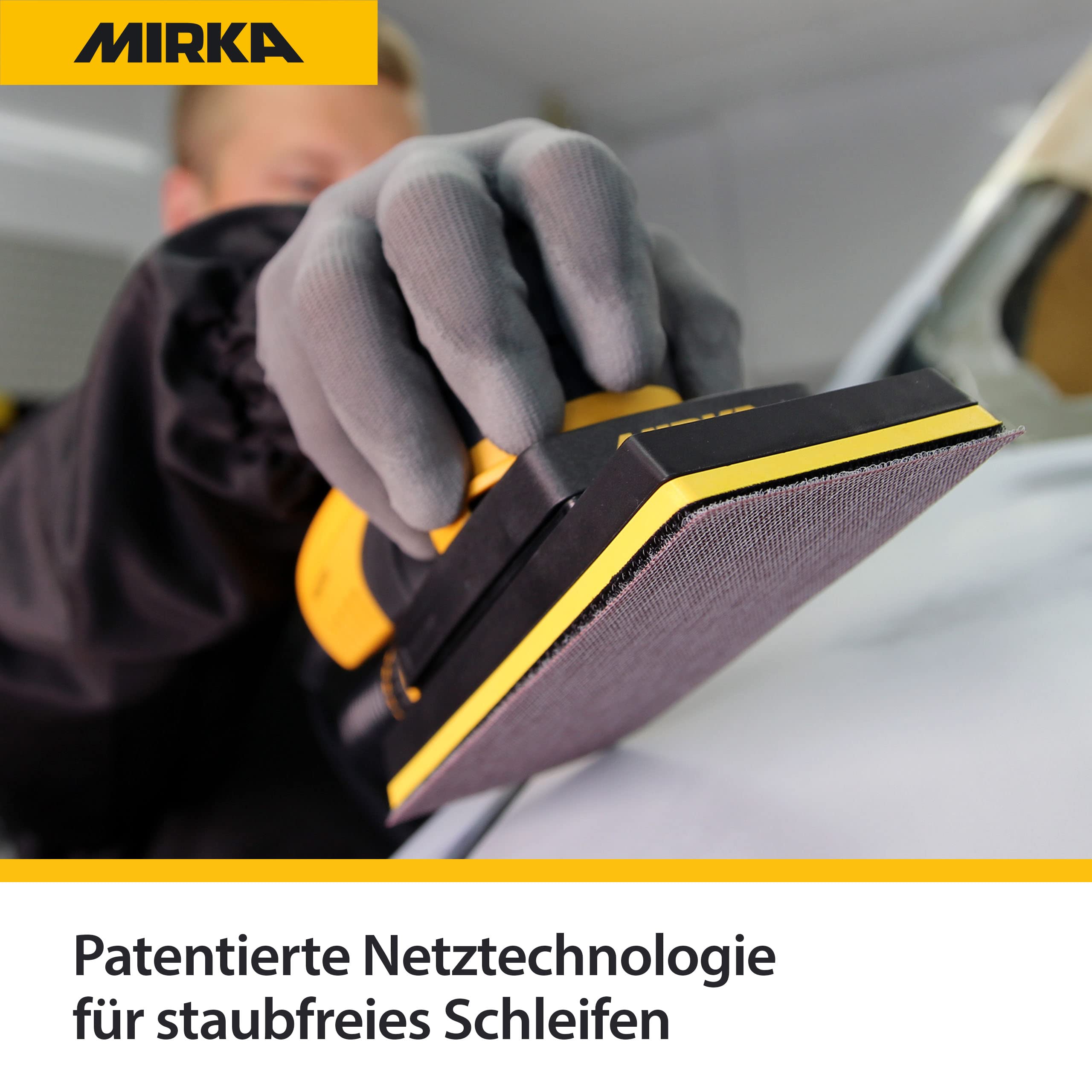 Mirka Abranet Schleifrolle 93 mm x 10 m Klett Korn P120 | Netz-Schleifrolle mit Klett ideal für Holz Spachtel Lack Kunststoff Schleifen hohe Flexibilität und Staubabsaugung