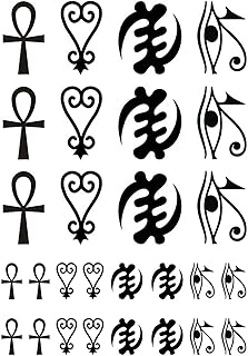 Ankh Sankofa Gye Nyame Horus Black Fused Glass Decals