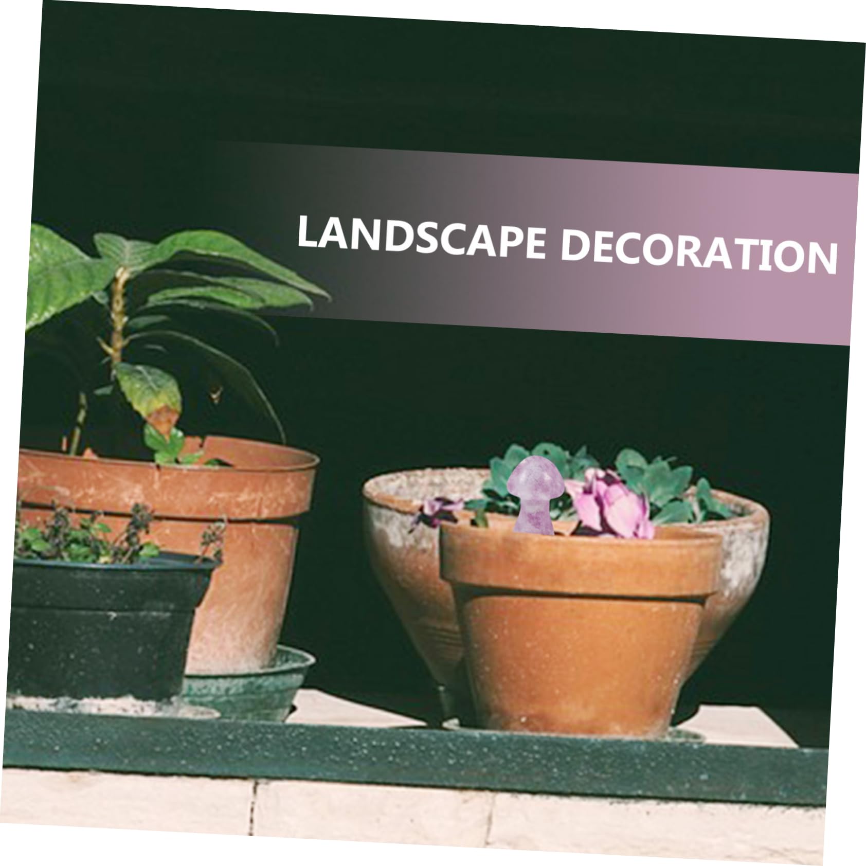 Amazon.co.jp: iplusmile 天然石 キノコ型石の装飾 屋外庭園用