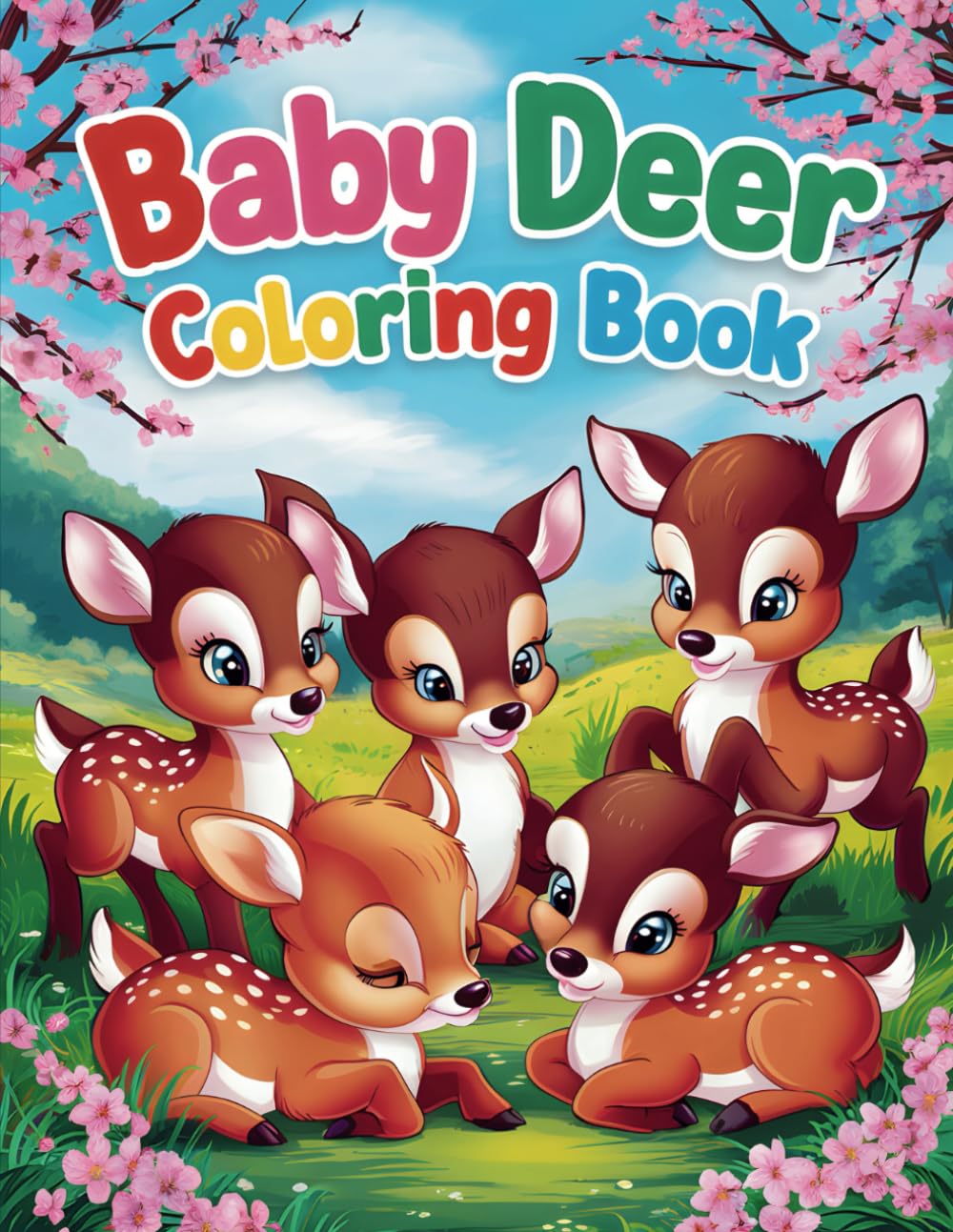 Baby Deer Coloring Book for Kids: Adorable and Fun Forest Animal Designs for Ages 4-8