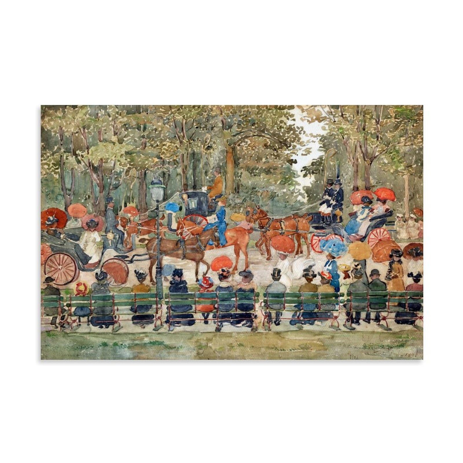 Amazon.co.jp: モーリス・プレンダーガスト 1901年作「セントラル