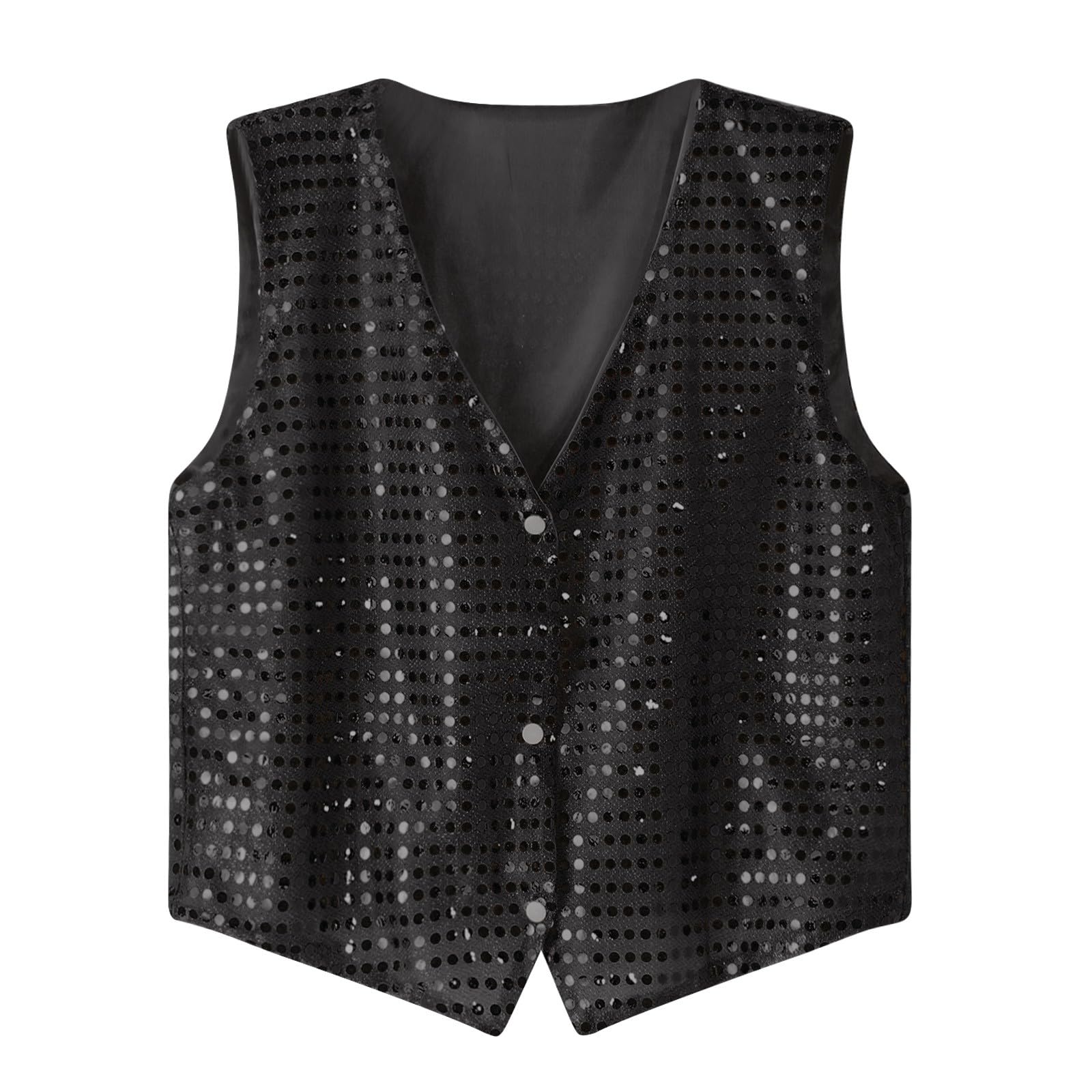 Men’s Glitter Sequin Suit Waistcoat, Festive Party Vest for Weddings & Celebrations