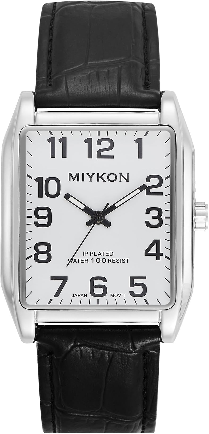 Vintage Watches for Men | Tank Square Mens Dress Watch with Genuine Leather Strap and Second Hand | Ion Polished, Luminous Hands, Scratch Resistant Glass, Japanese Quartz, 100ft Water Resistant