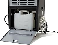 Vista 8 de Deshumidificador comercial de 190 pintas para sótanos y espacios industriales - Bomba integrada, manguera de drenaje, funcionamiento continuo