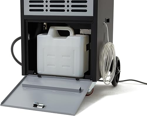 Miniatura 8 de Deshumidificador comercial de 190 pintas para sótanos y espacios industriales - Bomba integrada, manguera de drenaje, funcionamiento continuo,