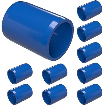 FORMUFIT F001ECO-BL-10 1" Furniture Grade External Coupling in Blue, 1.315" ID, PVC Pack of 10