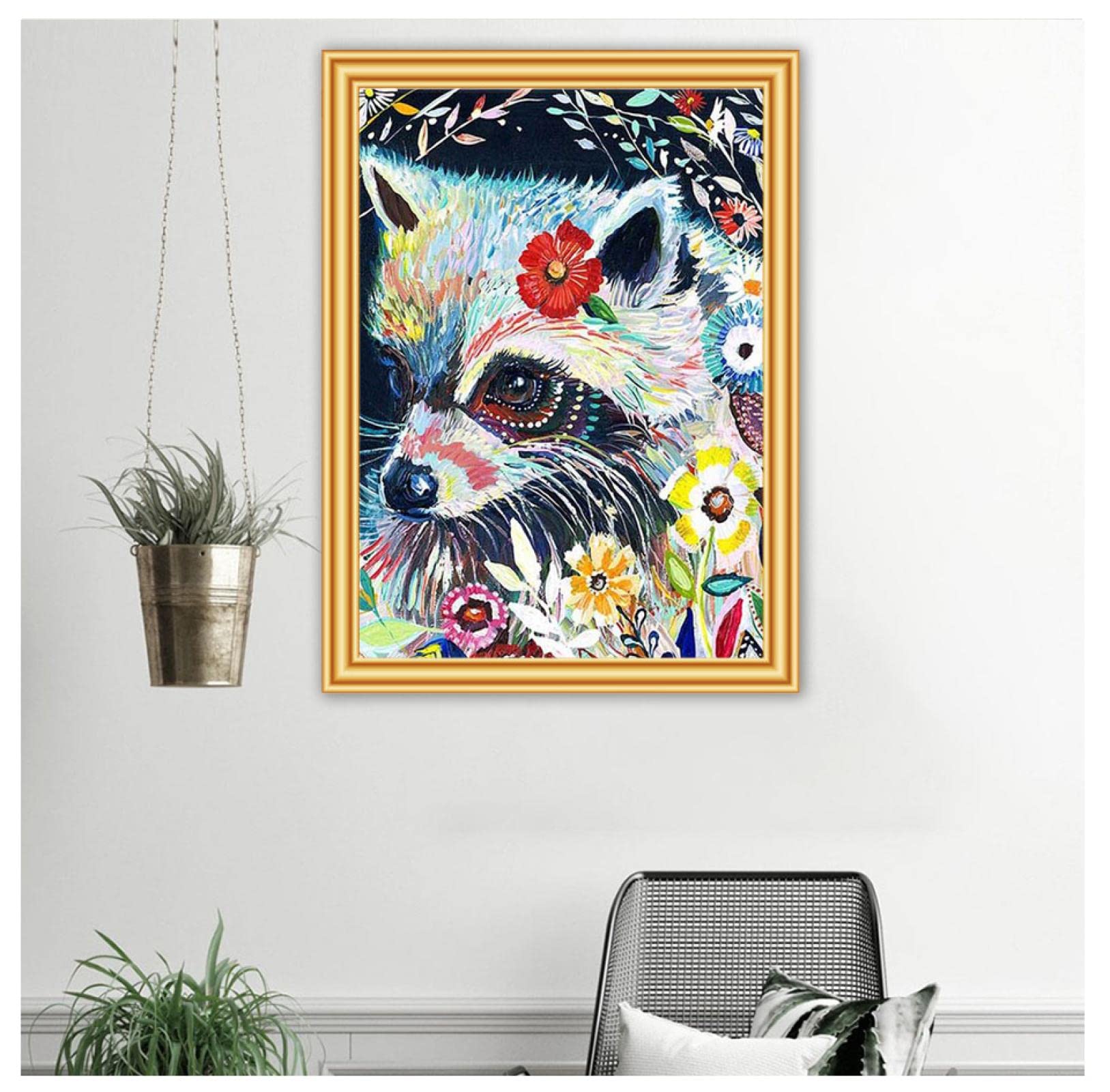 Amazon.co.jp: 5D DIYダイヤモンド絵画カラフルな動物クロスステッチ