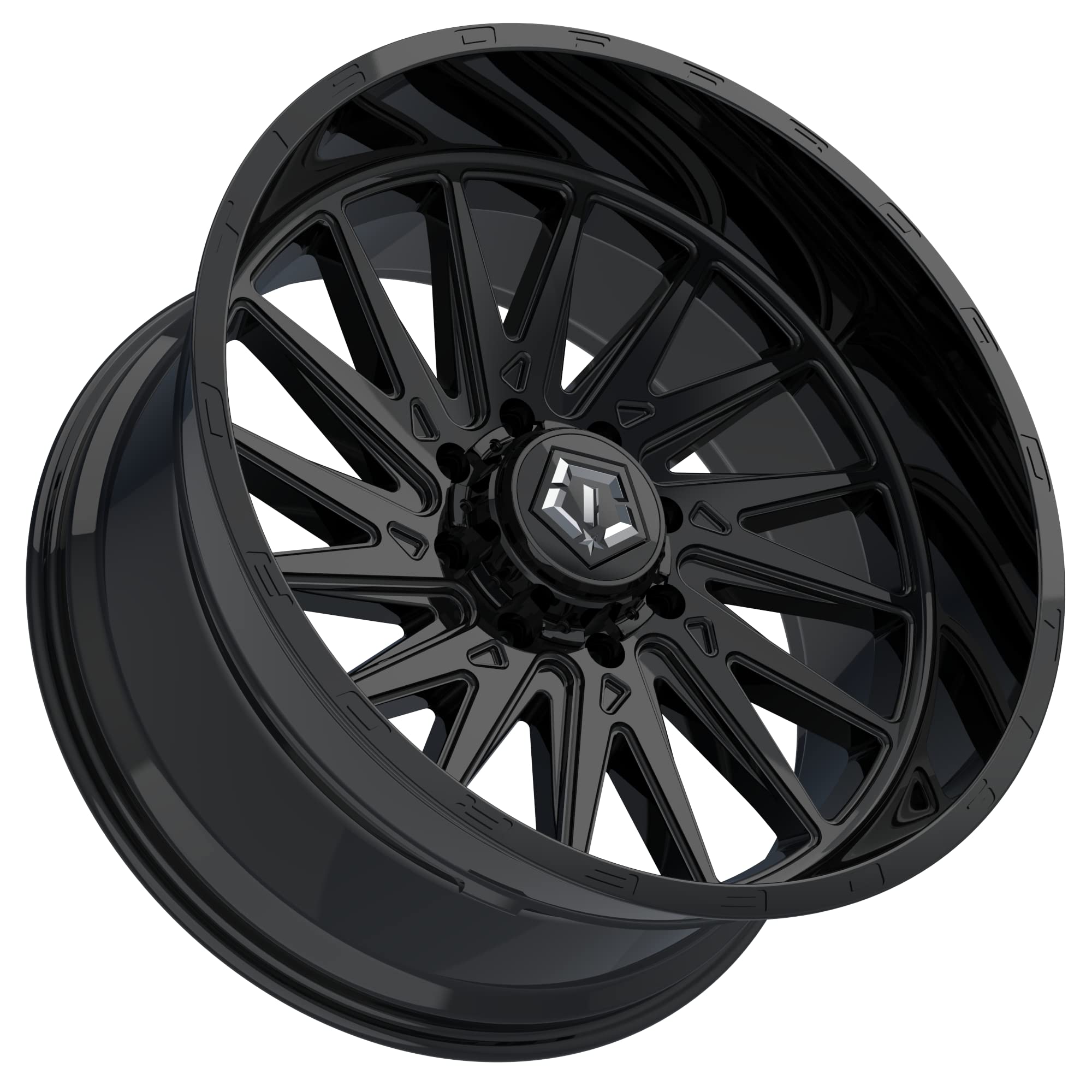 Amazon.com: TIS 547B 20X12 Gloss Black with Milled & Painted Lip