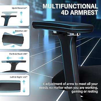 Amazon.com: Ergonomic Office Chair with Foot Rest, High Back