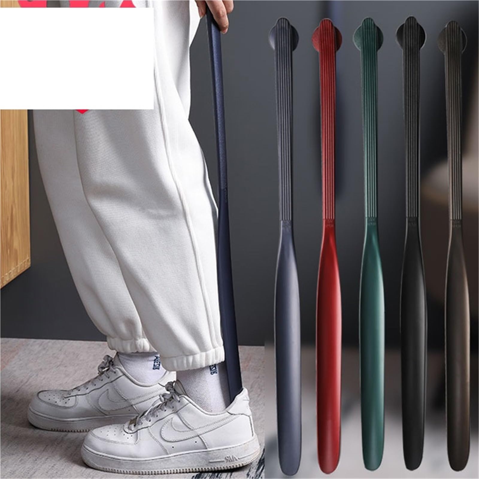 Calzador de plástico Mango Largo, Multicolor, Disponible en tamaños 44,7 cm y 70,5 for Hombres, Mujeres Personas Mayores