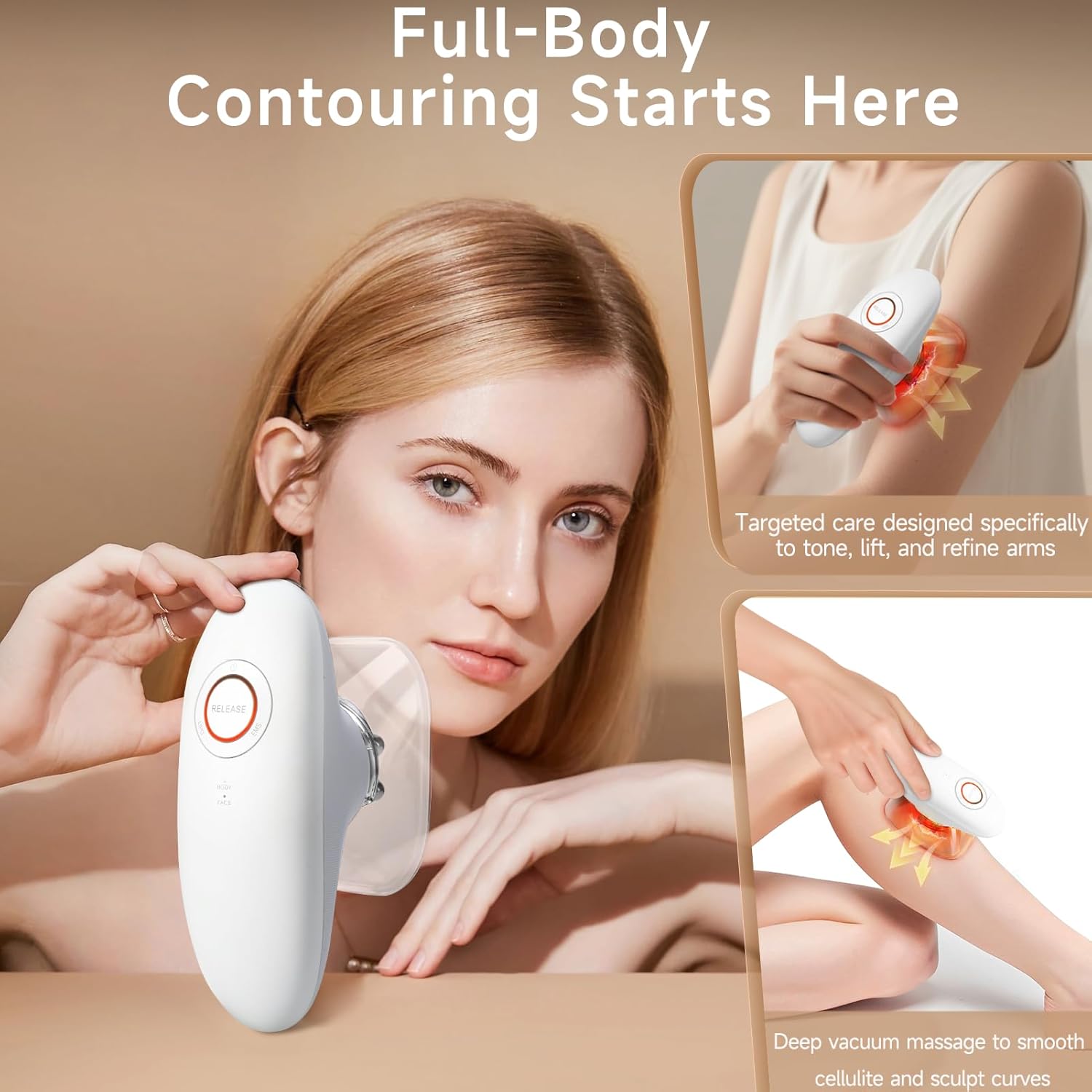 Body Sculpting Machine – 3-in-1 Cellulite Massage Tool for Arms, Thighs, and Belly – Portable and Easy to Use at Home - Image 3