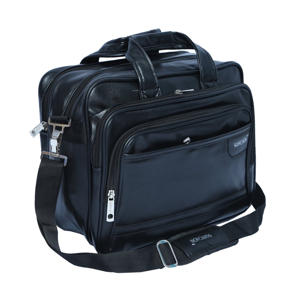 Kuber Industries Laptop Bag For Men & Women|Waterproof Laptop Bag Leather|Black