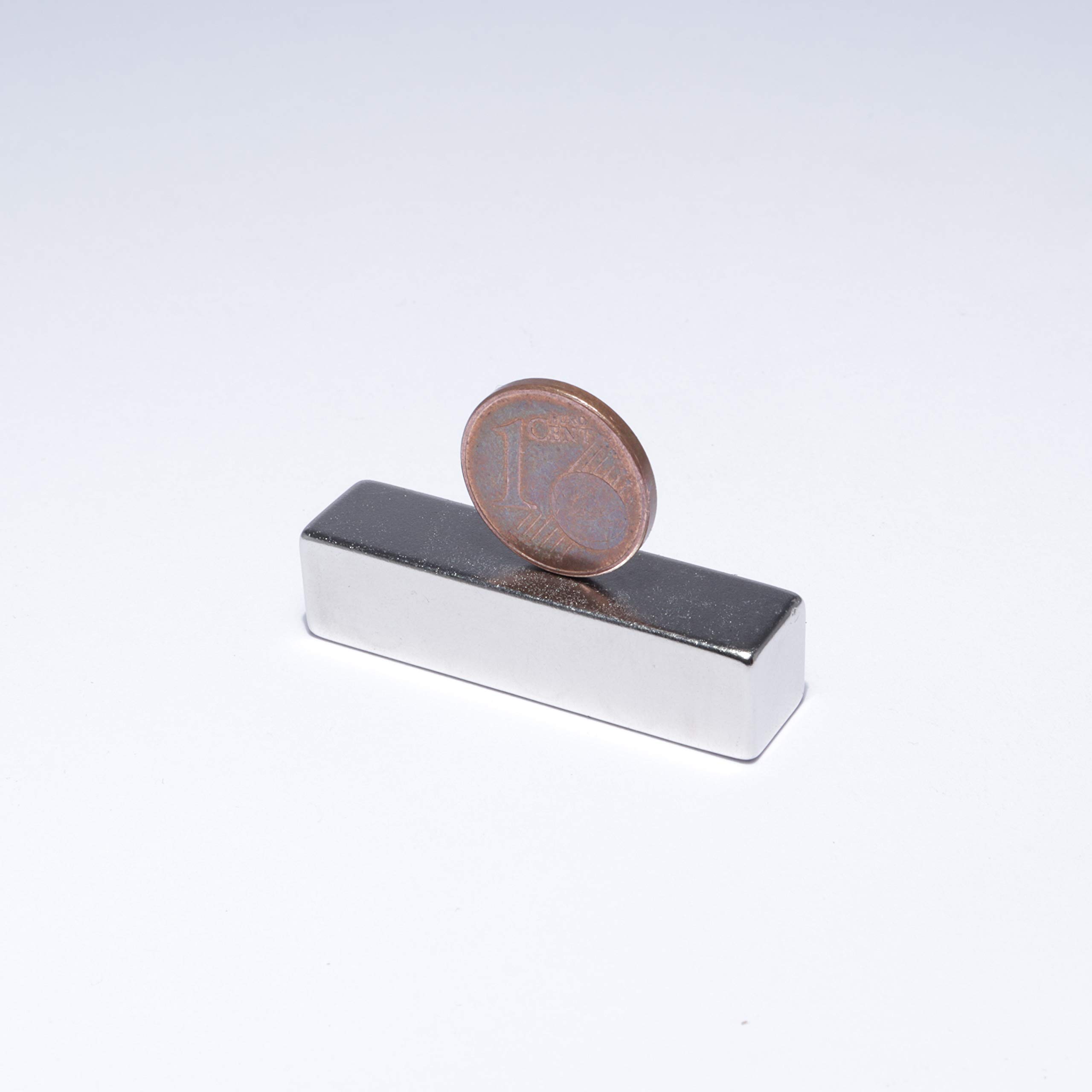 Magnesy neodymowe bardzo mocne prostopadłościanki 40 x 10 x 10 mm – 17 kg – magnes neodymowy 40 mm – magnes w kształcie prostopadłościanu 40 x 10 x 10 mm – silne magnesy neodymowe N52 (10 sztuk)