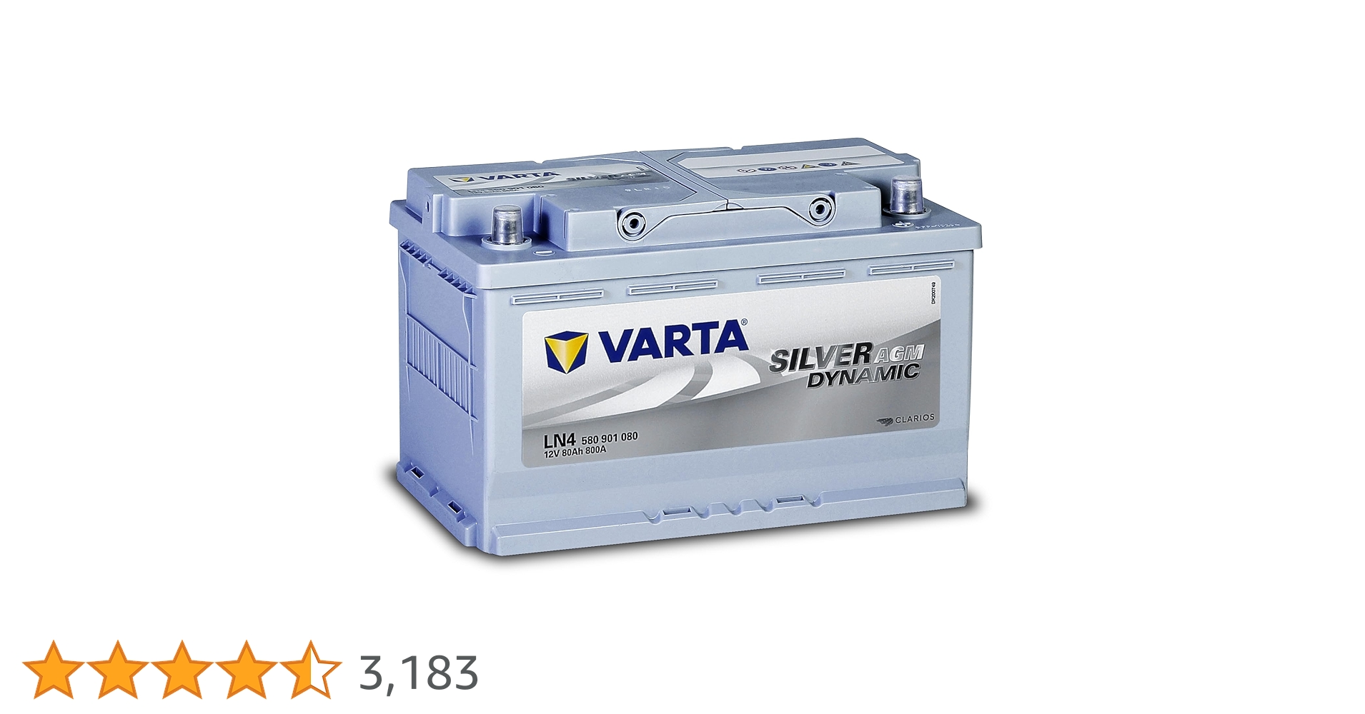 Varta 580901080d852 Silver Dynamic AGM Batterie Auto 12 V